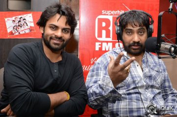 Sai Dharam Tej and YVS Chowdary at Red FM